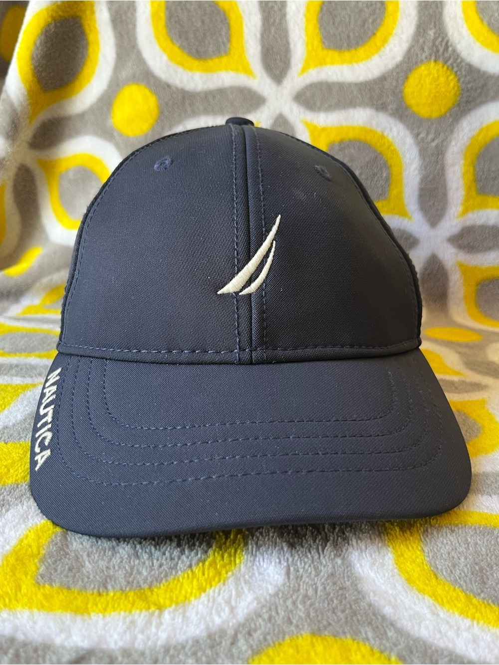 Nautica Navy Cap with White Sail Emblem prep beach summer USA classy normcore